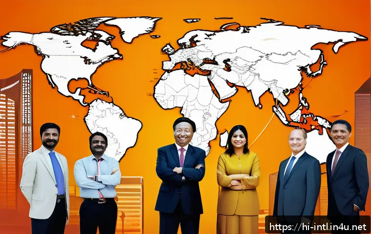 브릭스 BRICS  국가 경제협력 - A vibrant and dynamic illustration of BRICS countries&rsquo; economic collaboration: depict diverse profes...