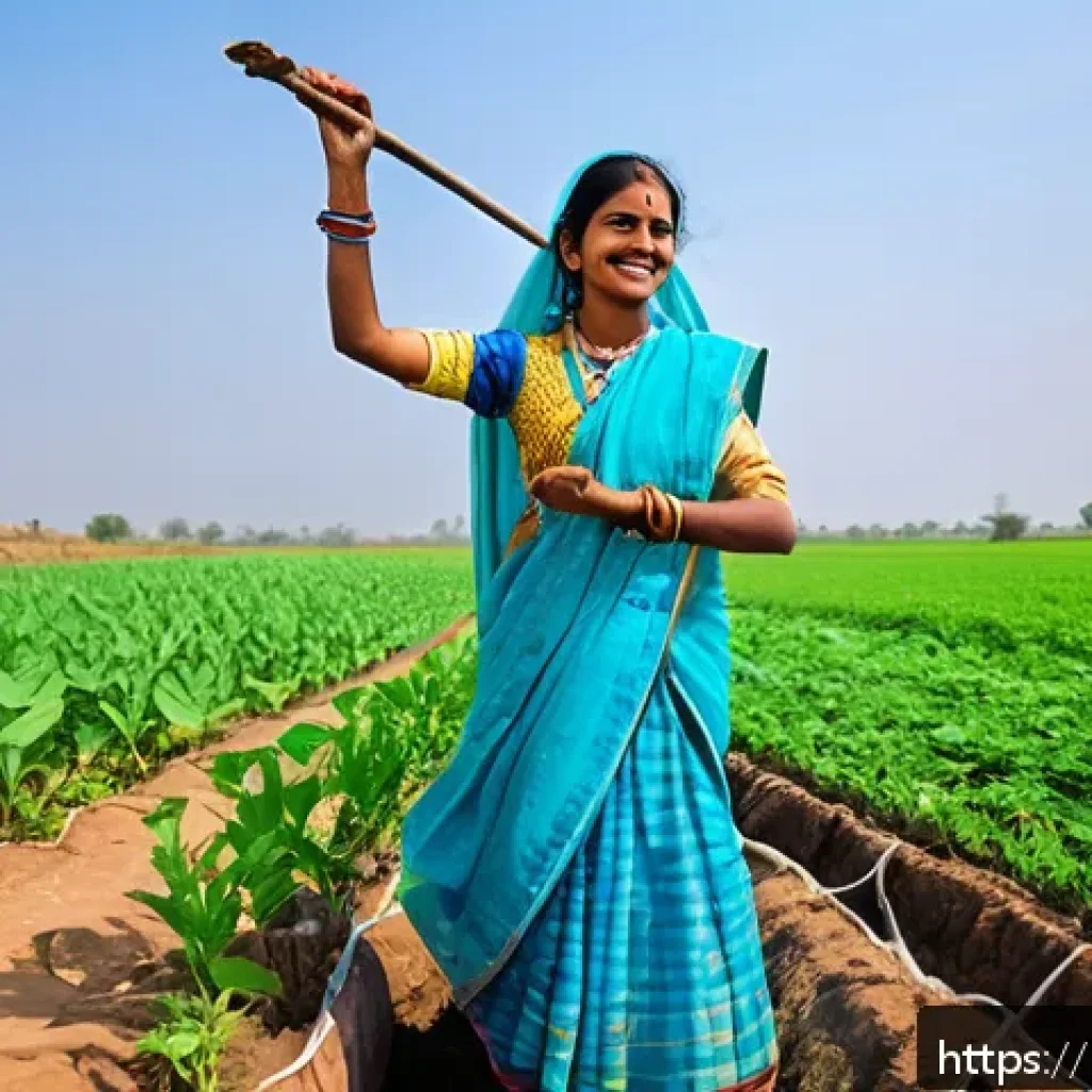 국제 환경정책과 지속가능 발전 - A vibrant community-led water conservation project in rural India, showcasing local farmers installi...