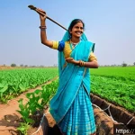 국제 환경정책과 지속가능 발전 - A vibrant community-led water conservation project in rural India, showcasing local farmers installi...